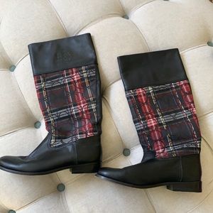Coach tartan plaid boots size 7 , smoke free home